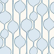 Blue/White swatch Cy Geometric Wallpaper