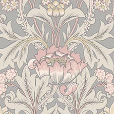 Pink/Gray swatch Bana Floral Wallpaper