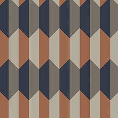 Orange/Blue swatch Delaney Wallpaper