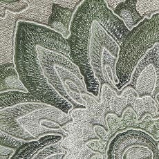 Green swatch Silver Floral Embroidered Bolster Pillow