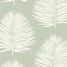 Green/White swatch Island Wallpaper
