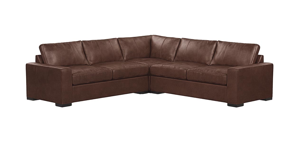 Conway Leather 3Piece Sectional, Quick Ship Ethan Allen