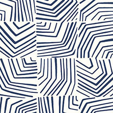 Blue swatch Etten Maze Wallpaper