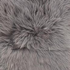 Gray swatch Long Hair Sheepskin Lumbar Pillow