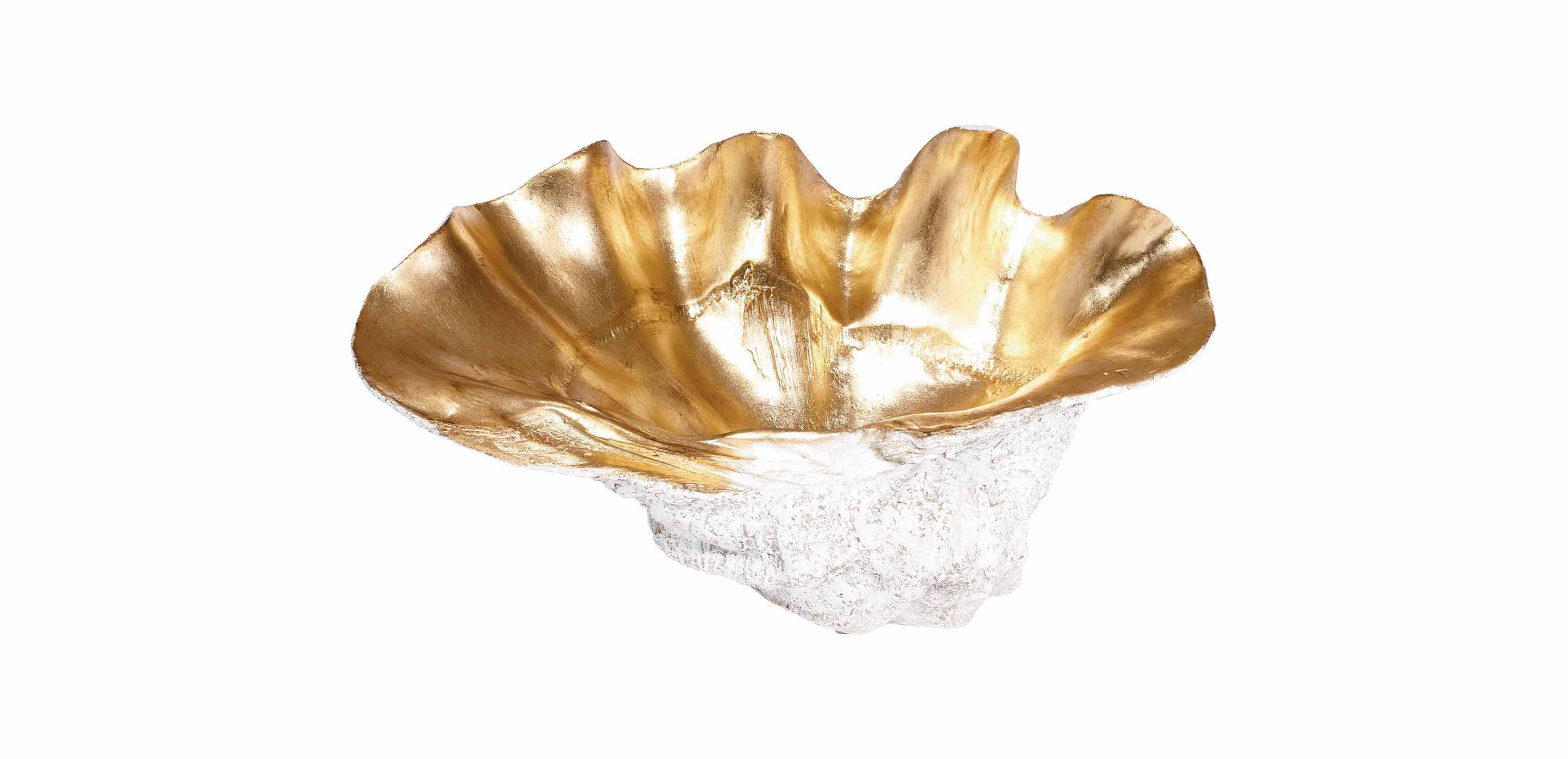 Large Gold-Plated Clam Shell | Decorative Objects | Ethan Allen