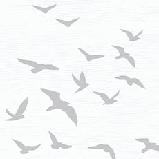 White swatch Bird Silhouettes Wallpaper