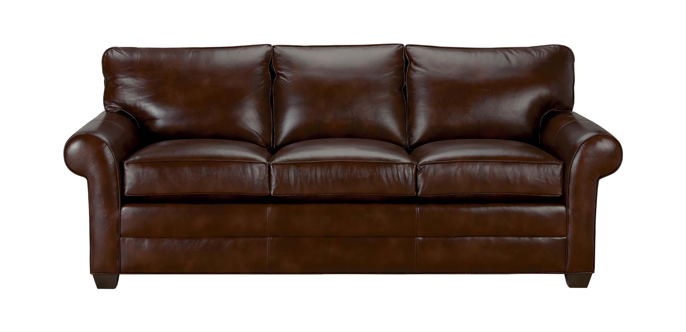 roll arm leather sofa deep seating