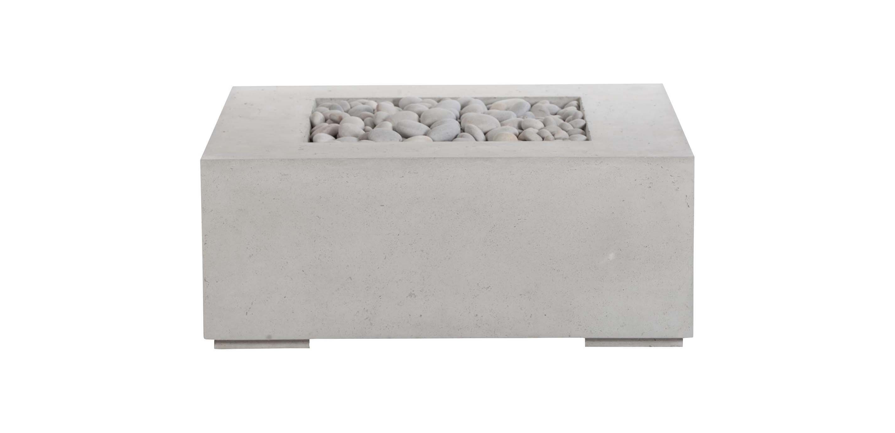 Square Concrete Fire Table—Natural Gas or Propane Ethan Allen