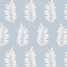 Blue/White swatch Pinnate Wallpaper