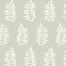 Green/White swatch Pinnate Wallpaper