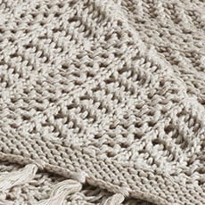 Stone swatch Pointelle Knit Throw