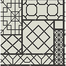 Silver/Black swatch Dynasty Wallpaper