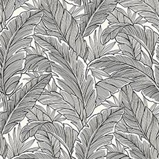 Silver/Black swatch Tropical Hideaway Wallpaper