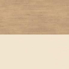 Dakota (209)/Cirrus White (750): Top: Transparent gray stain, hand-distressed, low sheen. Base: Crisp white paint, medium sheen swatch Custom Extension Dining Table