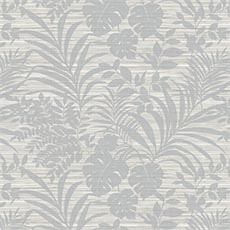 Gray swatch Zora Floral Textured Wallpaper