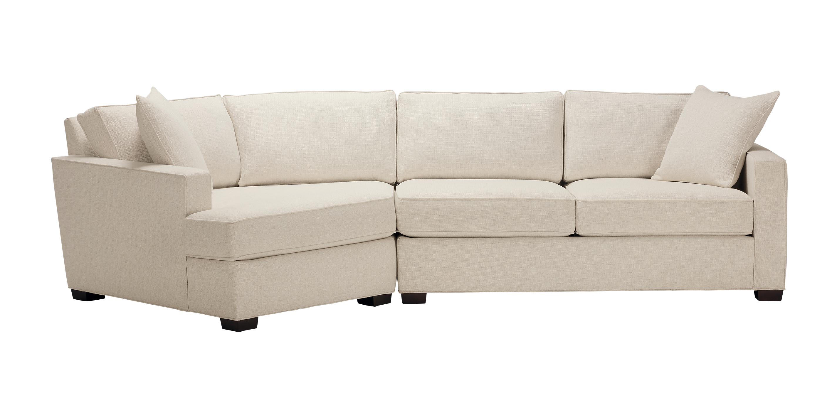 Spencer Track-Arm Two-Piece Sectional with Square Cuddle Chaise