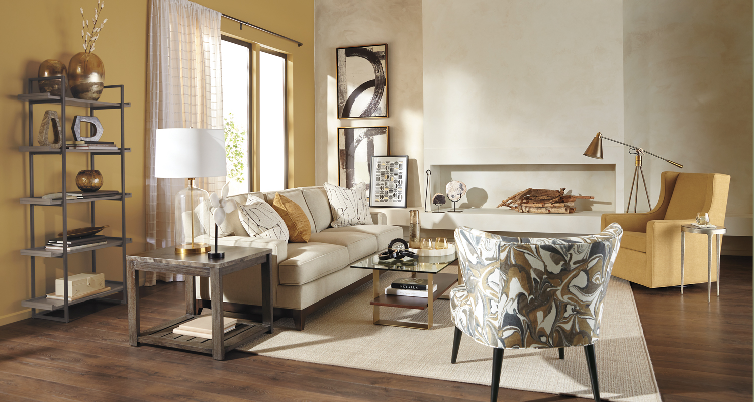 Transitional & Elegant Living Room Main Image