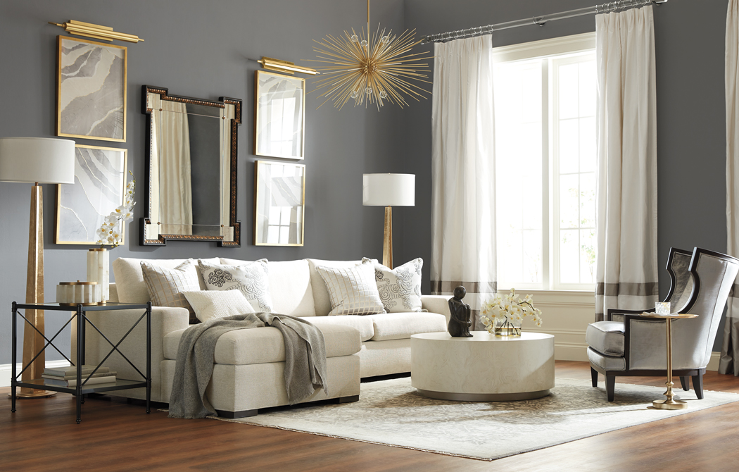 Stormy & Sophisticated Living Room Main Image