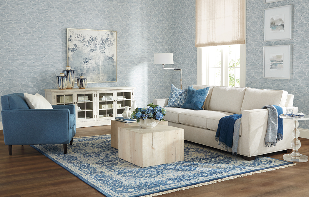 Blue-and-White Delight Living Room Main Image