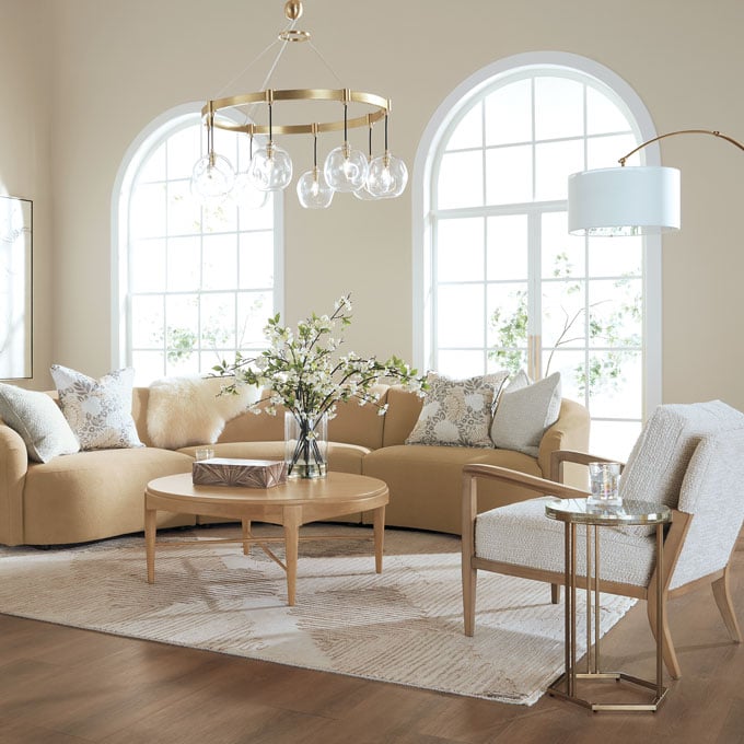 Sophistication Meets Comfort Living Room Tile