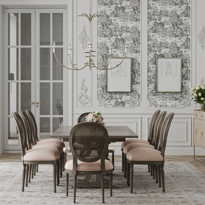 Completely Continental Dining Room Tile