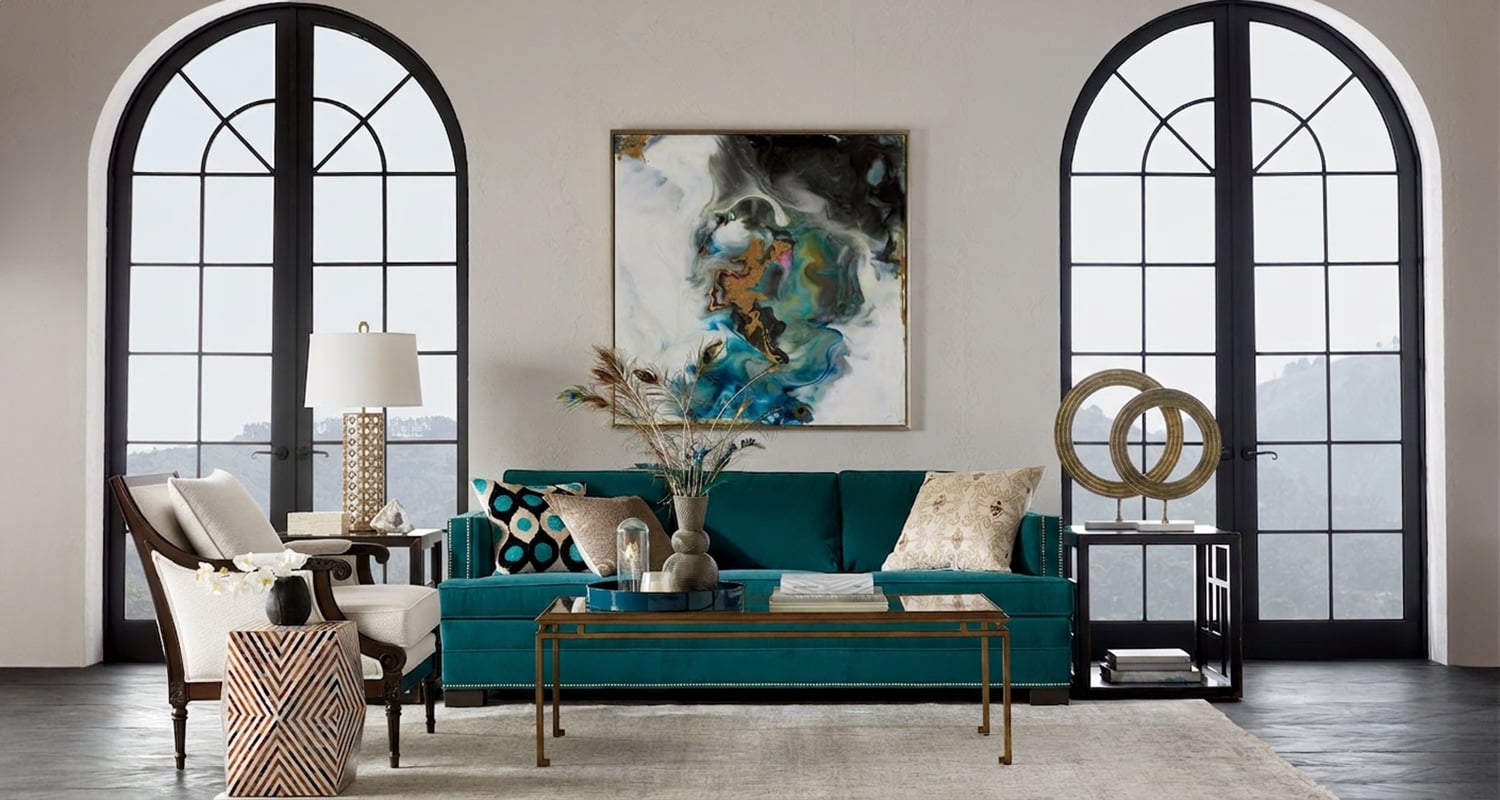 This Living Room Is The Real Teal Main Image
