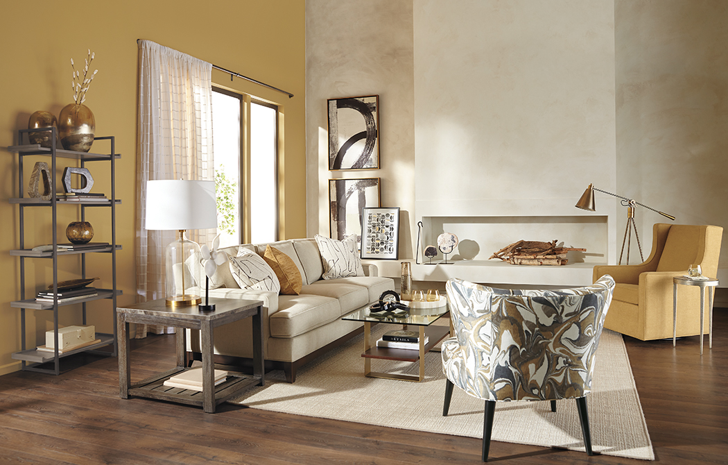 Transitional & Elegant Living Room Main Image