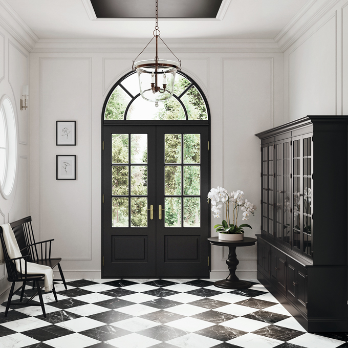 Black & White Entryway Tile