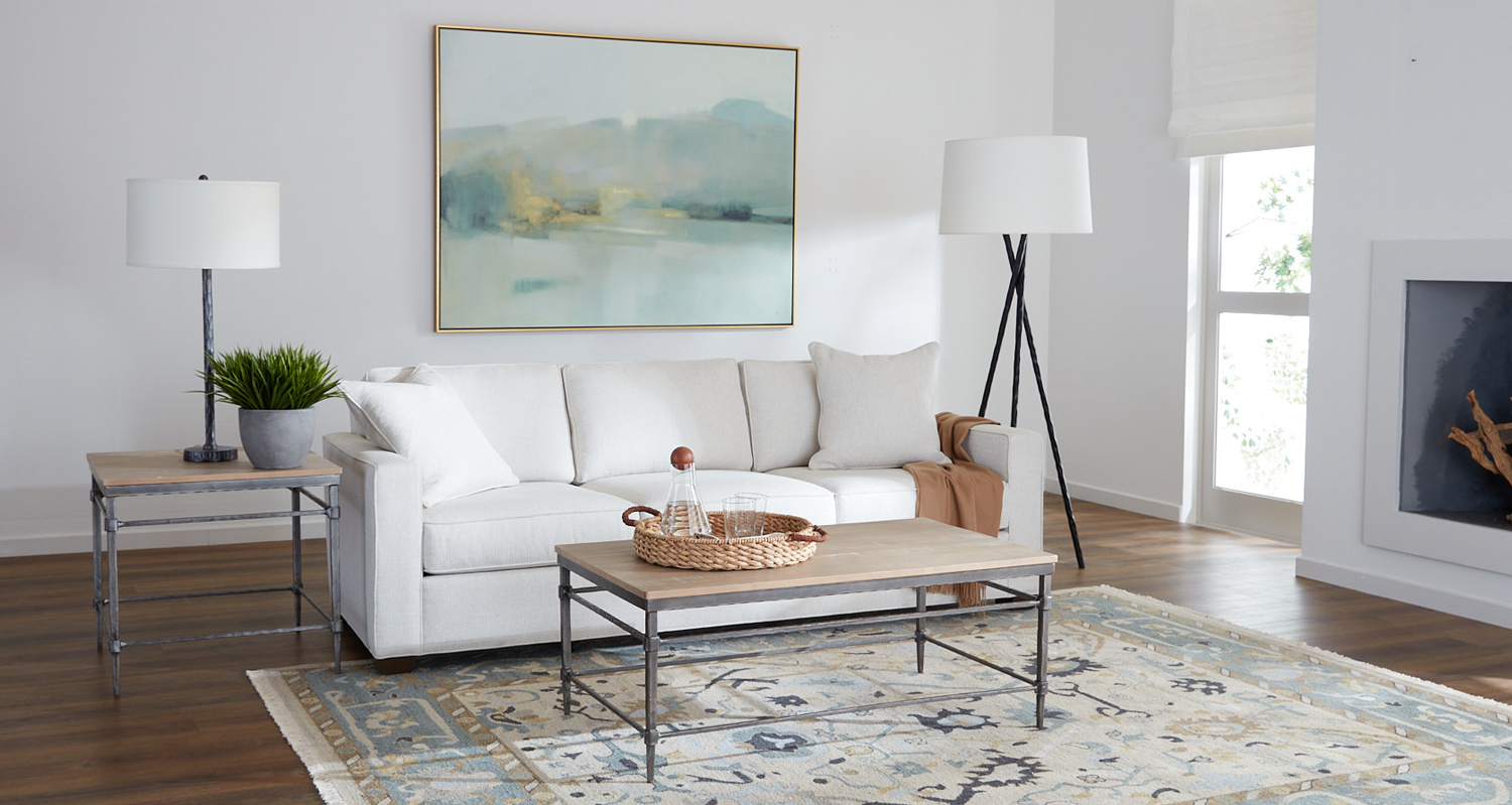 Clean & Timeless White Apartment Lving Room Main Image