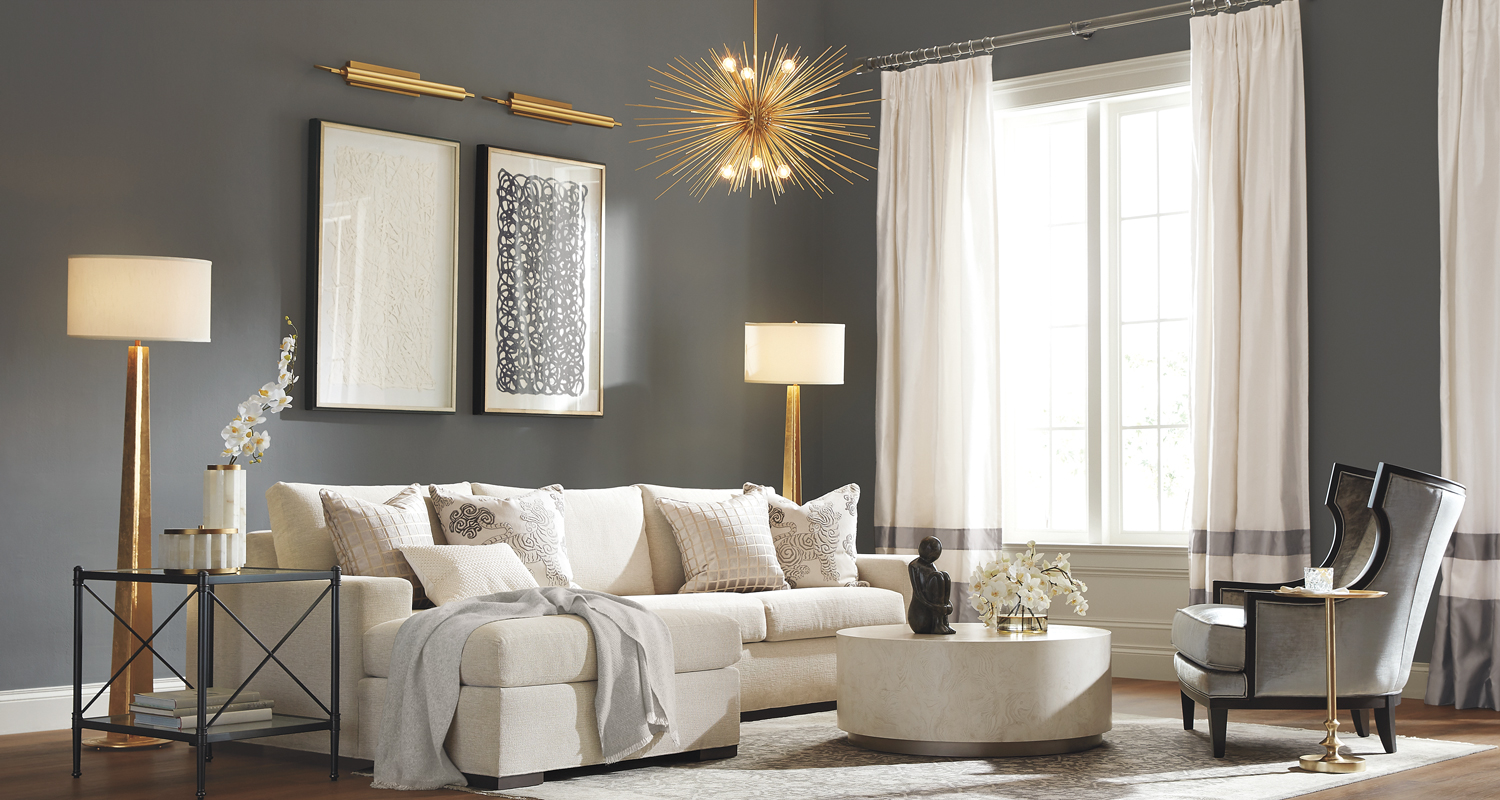Stormy & Sophisticated Living Room Main Image
